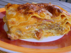 lasagne zucca, salsiccia, provola (4)