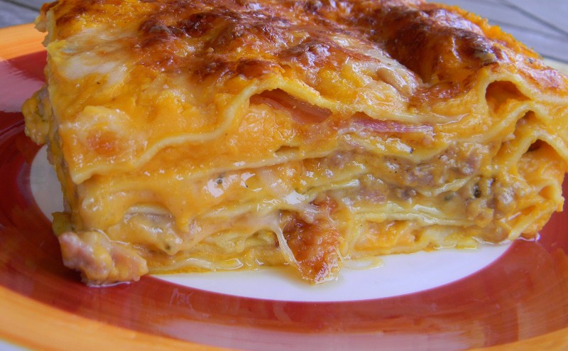 lasagne zucca, salsiccia, provola (4)